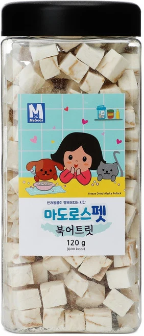 마도로스펫 북어 트릿 120g 마도로스펫 반려동물 트릿 간식
