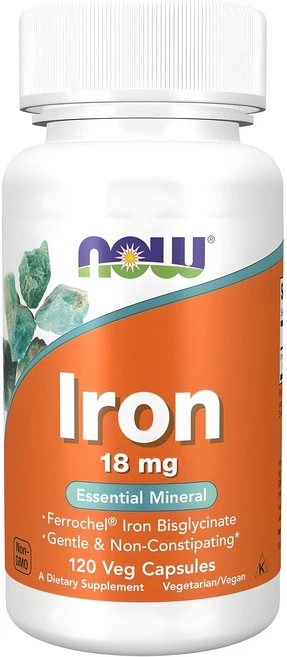 나우푸드 철분 18mg 베지 캡슐