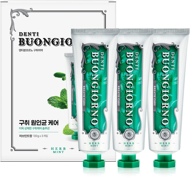 텐티본조르노 허브민트향 100g · 3개 텐티본조르노 허브민트향 구취치약