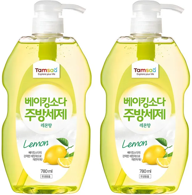 탐사 베이킹소다 레몬향 780mL×2 탐사 베이킹소다 주방세제