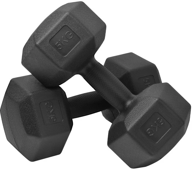 코멧 스포츠 육각 덤벨 5kg × 2개 코멧 스포츠 육각 덤벨 아령 블랙