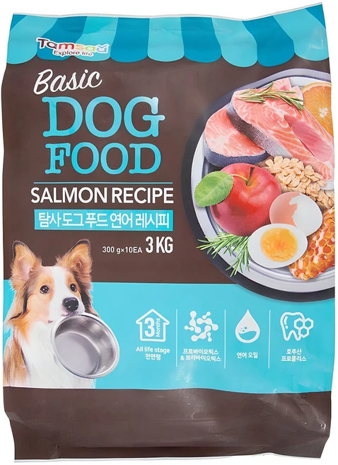 탐사 강아지 사료 연어 레시피 3kg