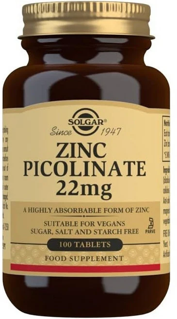 솔가 아연 피콜리네이트 22mg 타블렛
