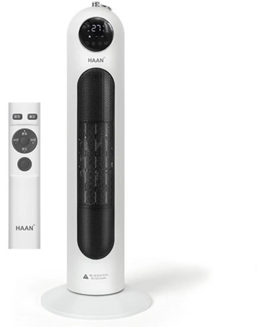 한경희생활과학 PTC 타워형 사무실 가정용 리모컨 온풍기, HAAN-P5000, 화이트