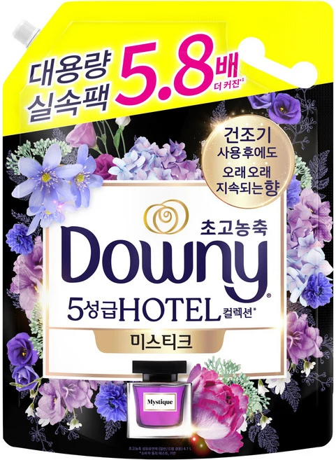 다우니 호텔 컬렉션 미스티크 리필 4.1L 다우니 초고농축 호텔 컬렉션 섬유유연제 미스티크 리필