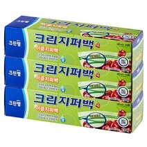 크린랩 중형 20매 3팩 크린랩 이중 지퍼백