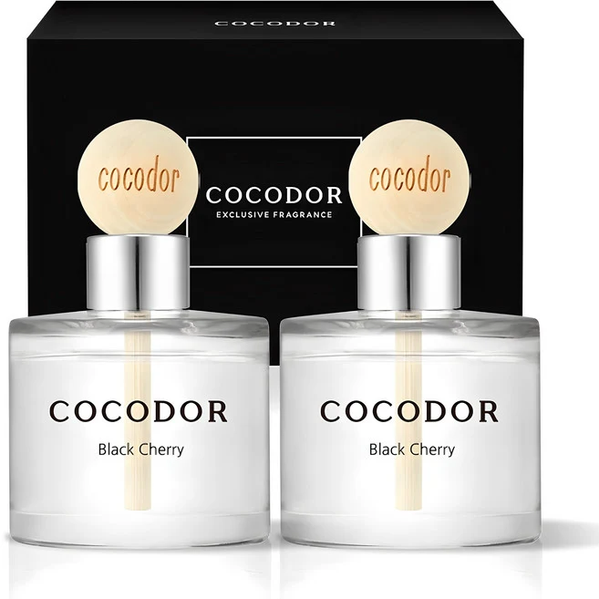 코코도르 블랙체리 우드볼 디퓨저 50mL × 2개 코코도르 우드볼 차량용 디퓨저 50ml 2개입