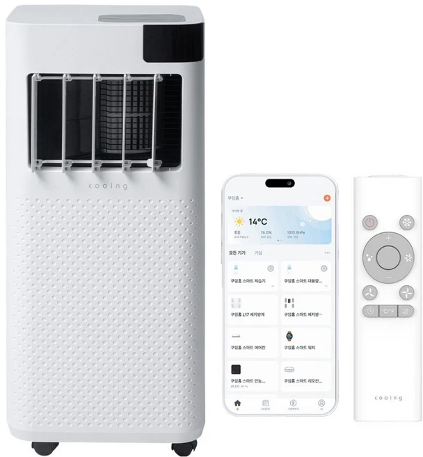 쿠잉 26㎡ 3in1 앱연동 스마트 이동식 에어컨 고객직접설치, ACP-S9000W