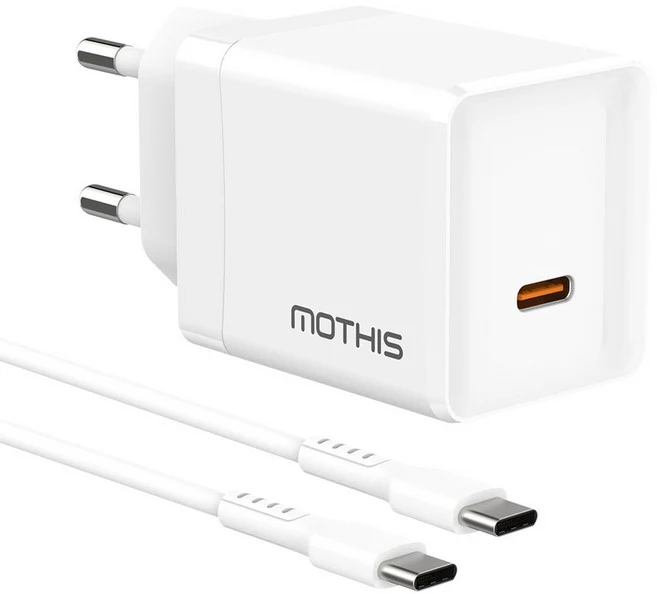 모디스 45W GaN PD 3.0 PPS 초고속 충전기 어댑터 + C to C 60W 케이블 1.5m 세트, 화이트, 1세트